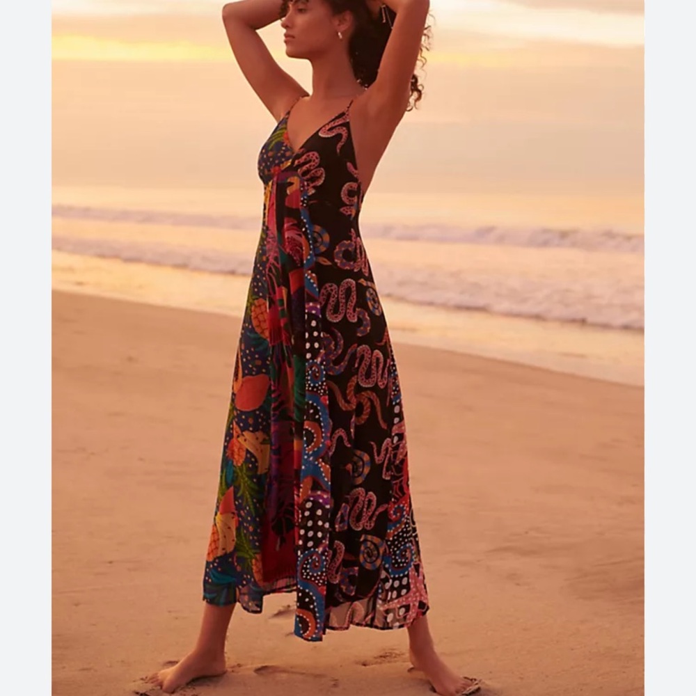 FARM rio cecelia maxi dress size S